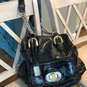 Badgley Mischka Patent Leather Handbag
